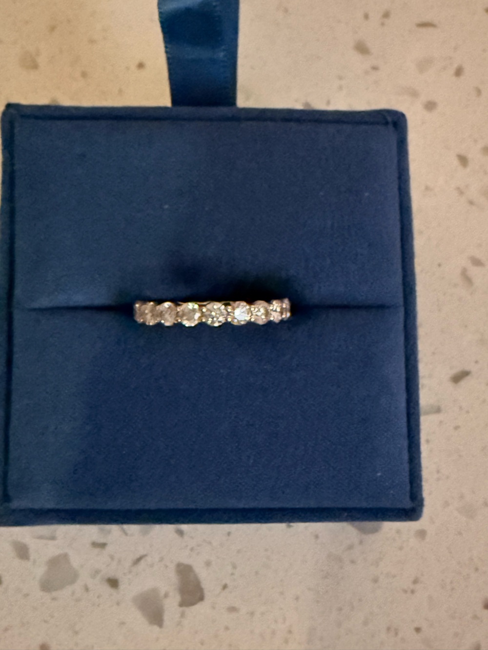 2 carat lab grown diamond round eternity band size 6